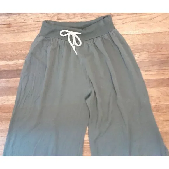 Made in Italy Womens Size Small Wide Leg Viscose Boho Hippie Flowy Relax Pants - Picture 2 of 4